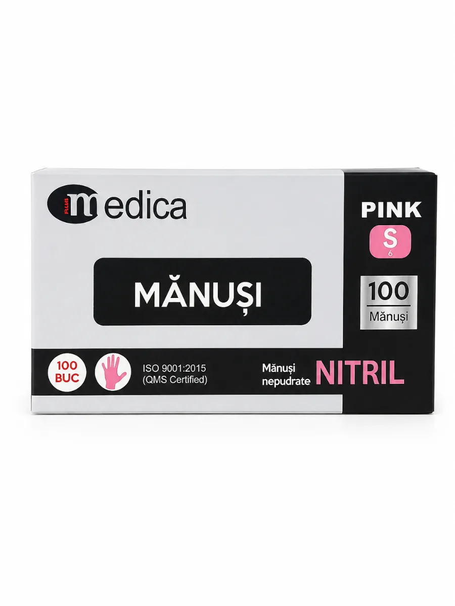 Manusi Medica nitril Roz S