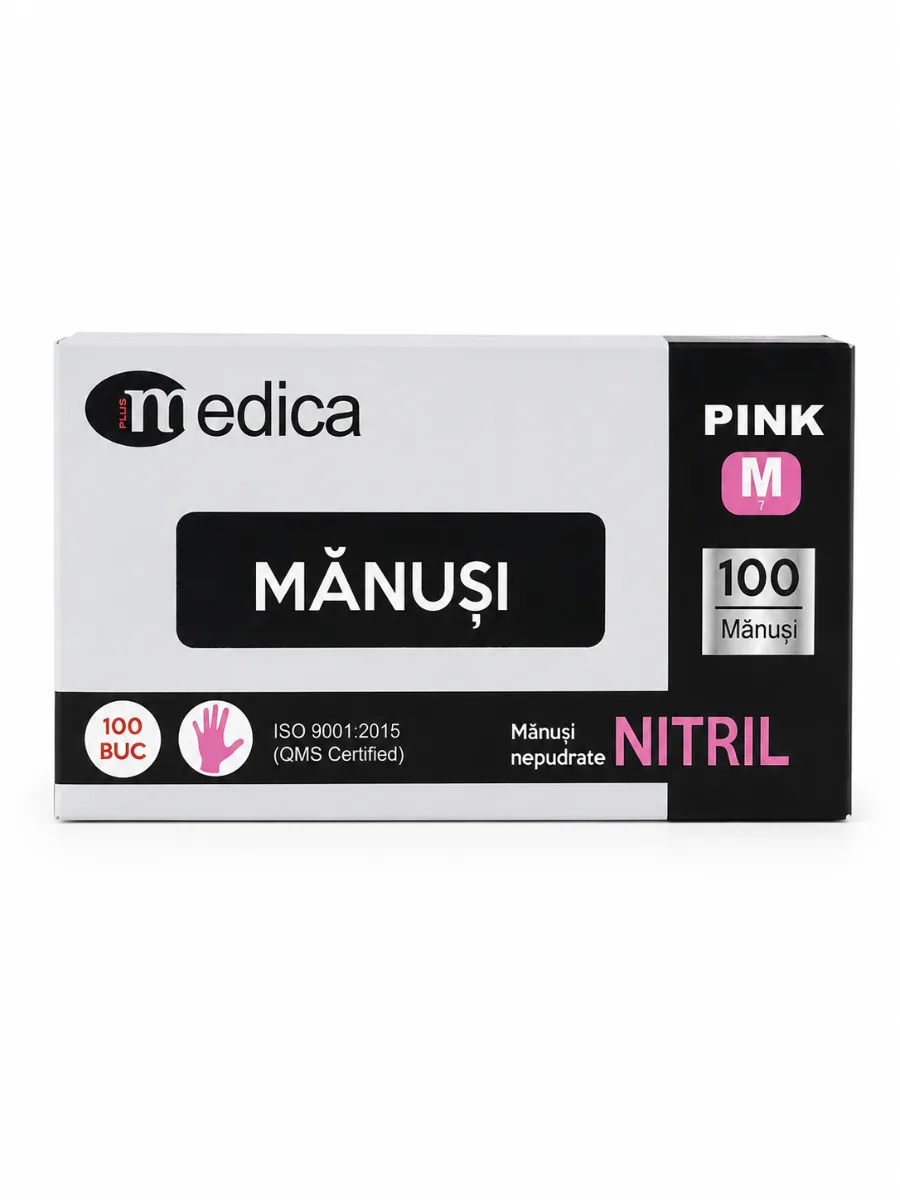 Manusi Medica nitril Roz M