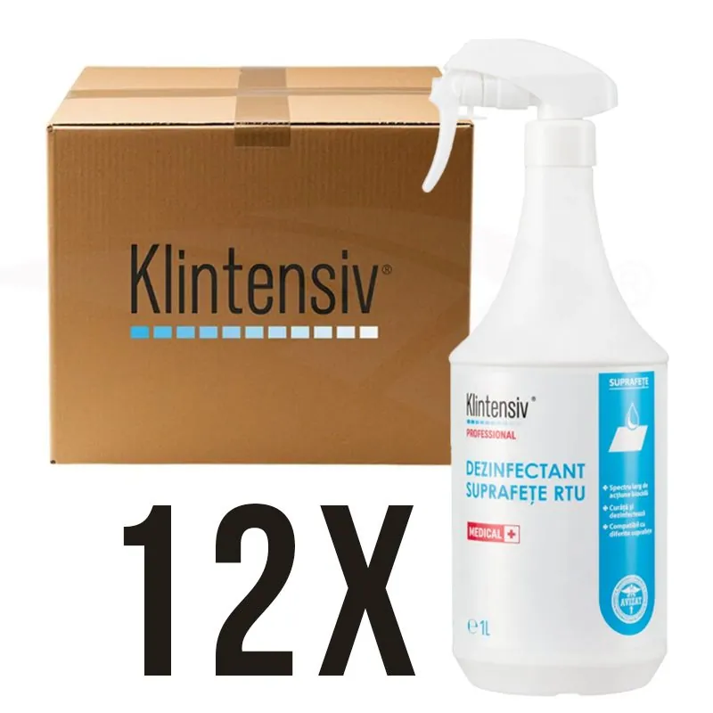 Klintensiv - Dezinfectant pentru suprafețe gata de utilizare 1000ml - BAX 12 BUC