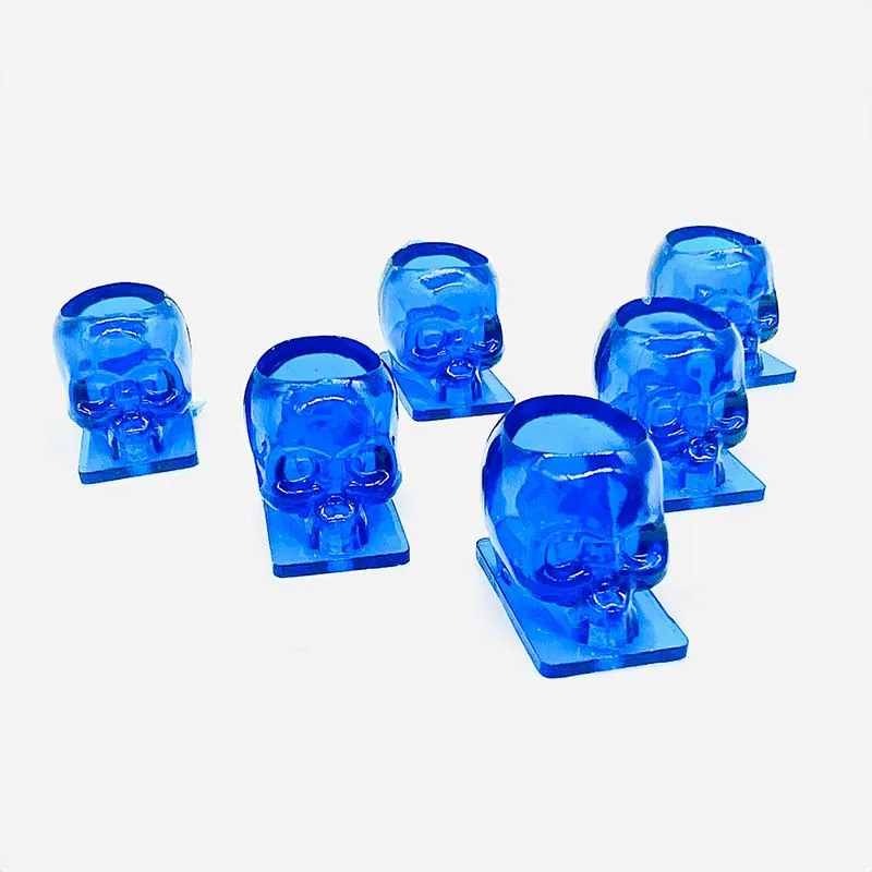 Set 50 Capacele Schelet Plastic 12mm Albastru Inchis