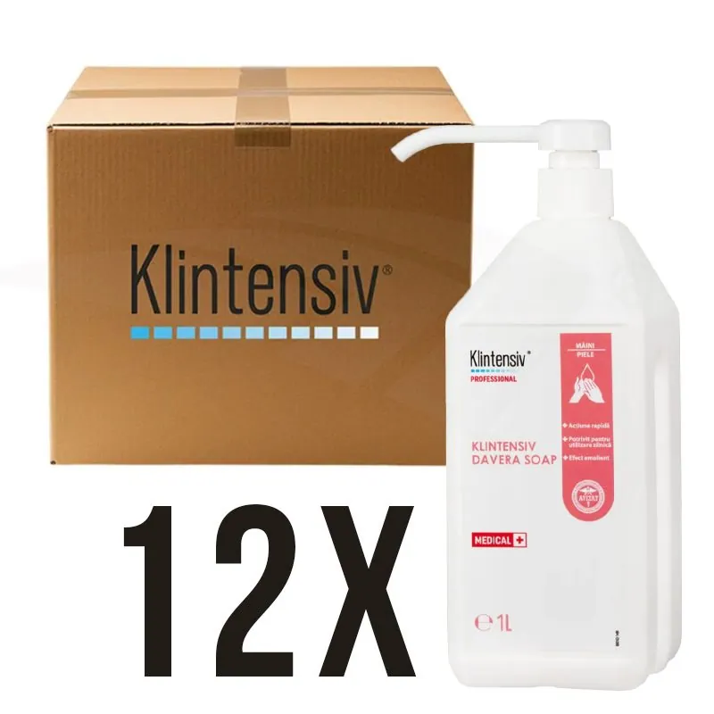 Davera Soap - Sapun dezinfectant pentru spalare igienica 1000ml - BAX 12 BUC