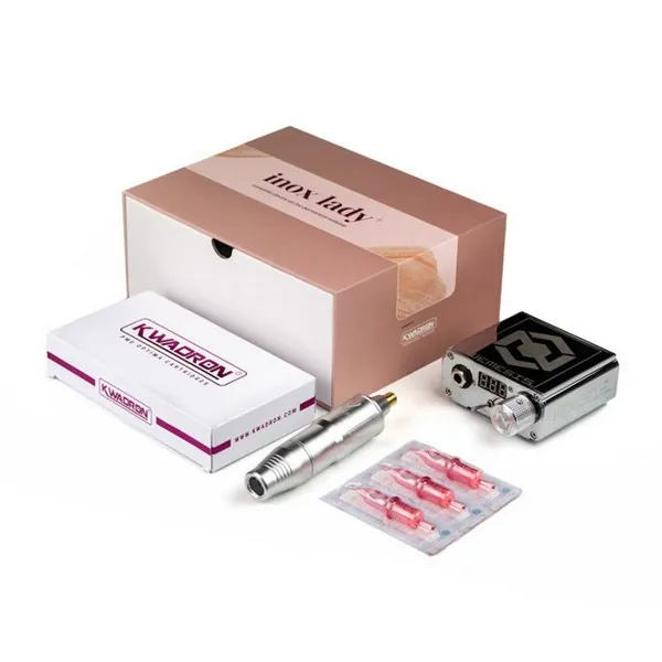 Kit masina de tatuat PMU INOX LADY V2 + SURSA NEMESIS