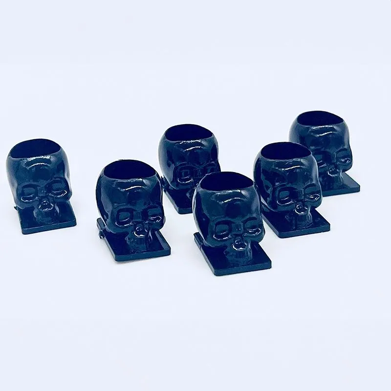 Set 50 Capacele Schelet Plastic 12mm Negru