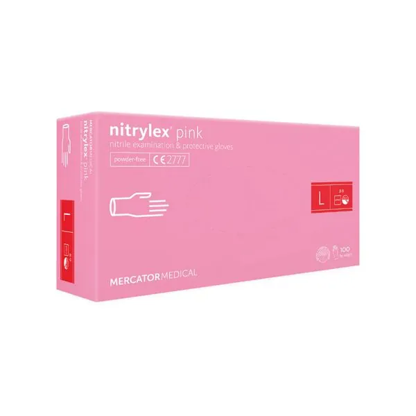 Manusi nitril Roz Nitrylex L