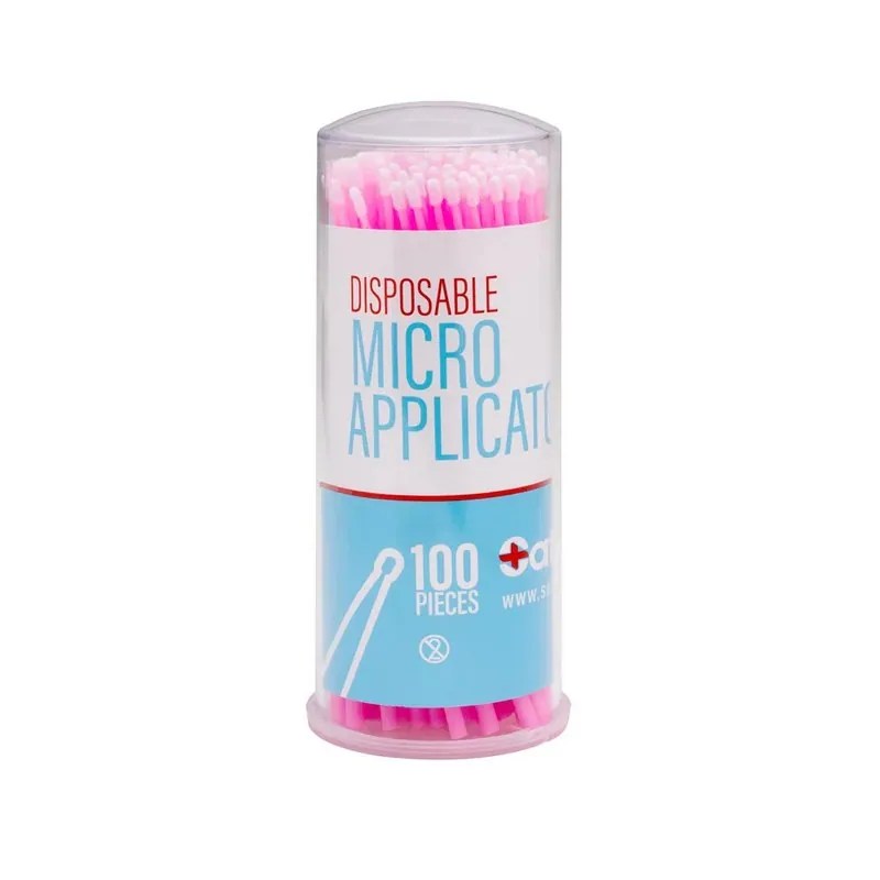 Set 100 Microaplicatoare de unica folosinta Pink 2.0mm