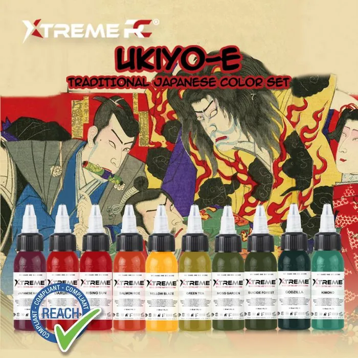 Xtreme Ink Ukiyo-E Traditional Japanese Color Set 10x30ml