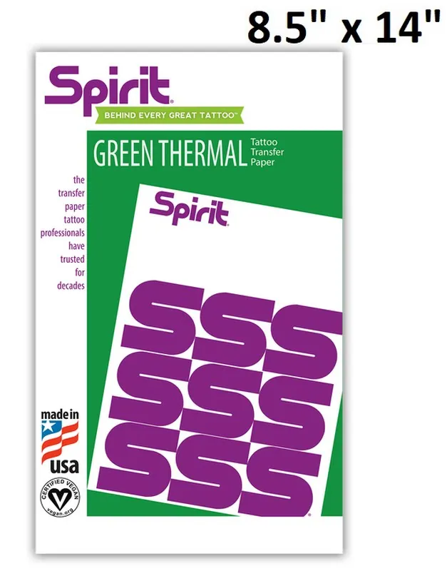 Foaie transfer spirit lunga green 37cm*21.5cm pentru imprimanta / manual