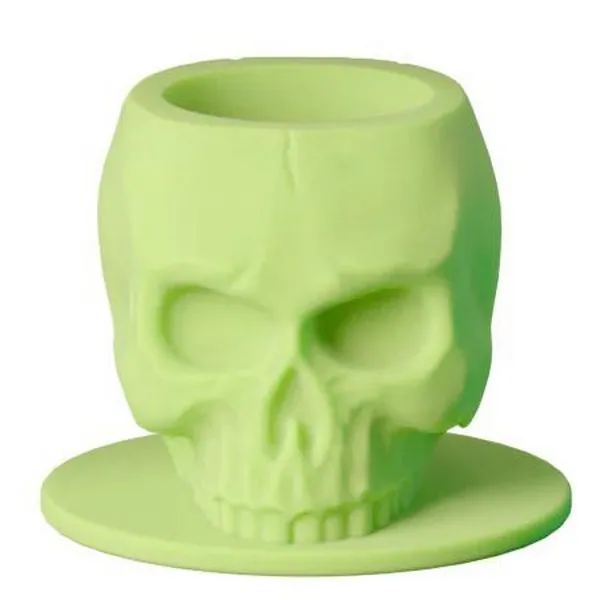 Set 50 capacele Schelet Silicon 12mm Grass Green