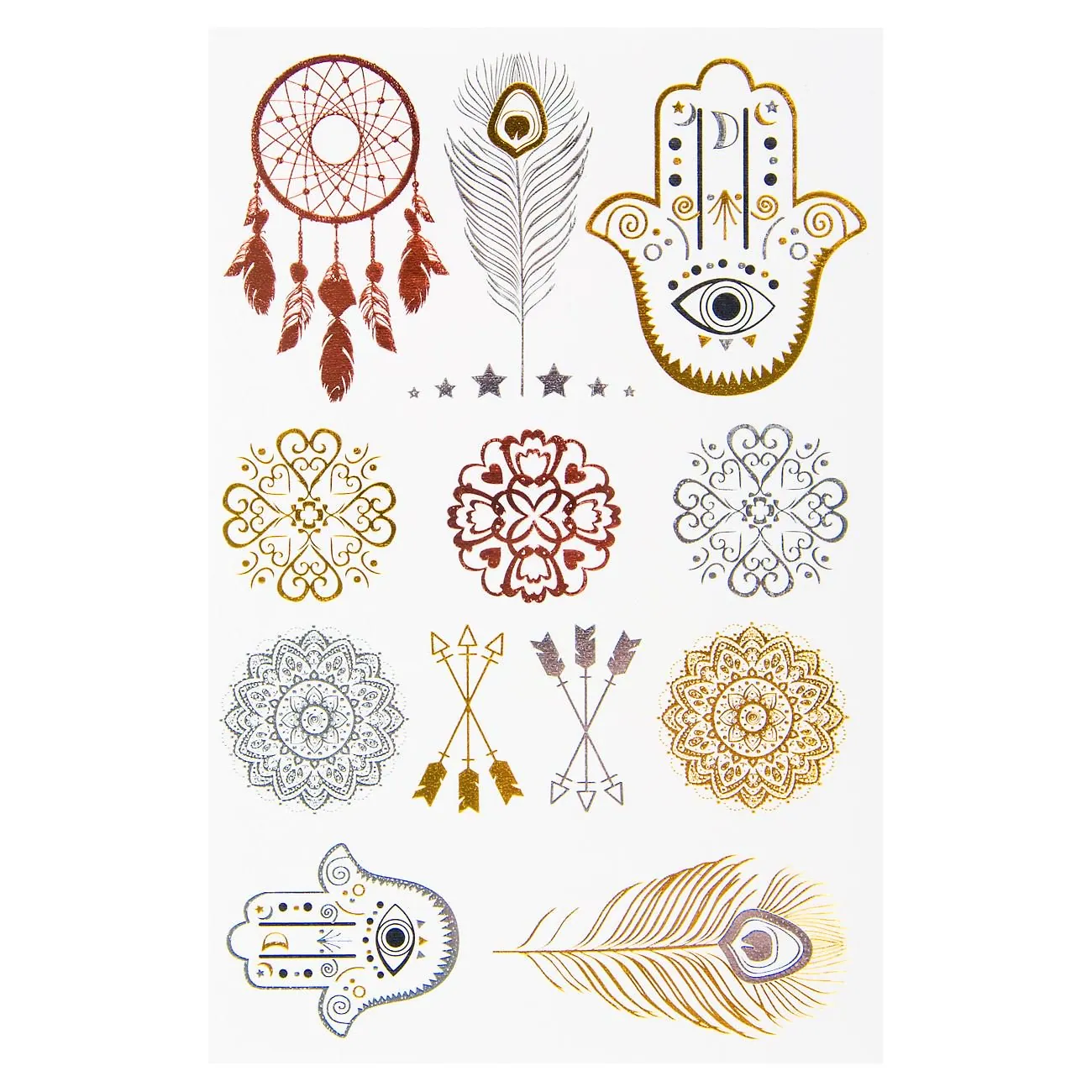 Sticker tatuaj temporar metalic 14*21cm model 3 OFERTA