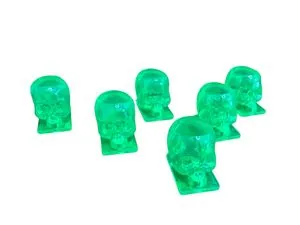 Set 50 Capacele Schelet Plastic 12mm Verde