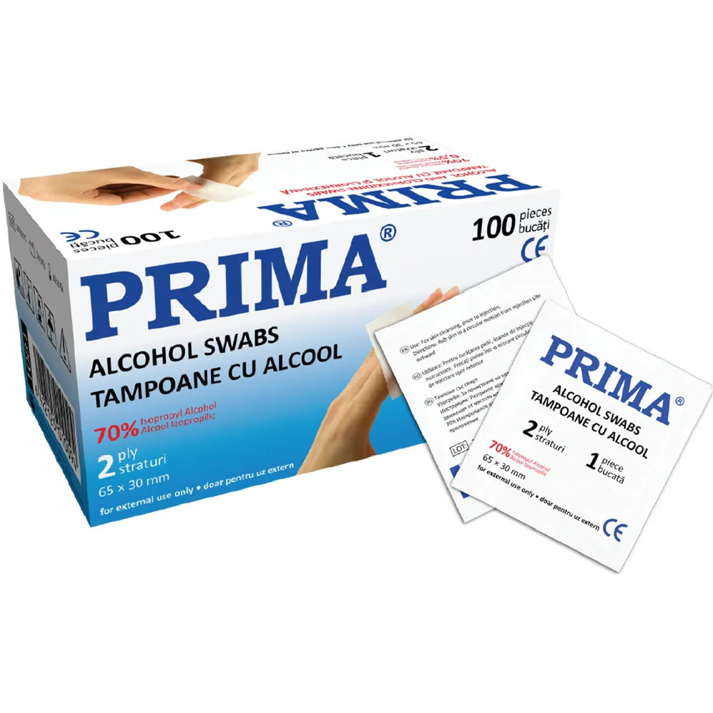 Servetele impregnate cu alcoolizopropilic 70% 100 bucati