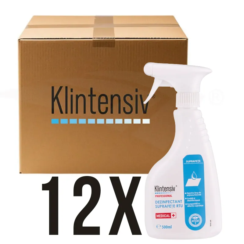 Klintensiv - Dezinfectant pentru suprafețe gata de utilizare 500ml - BAX 12 BUC
