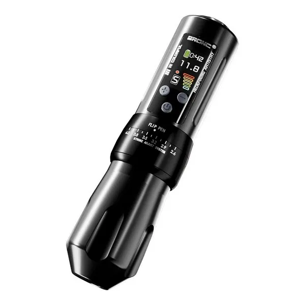 Masina de tatuat Hummingbird Pen Wireless Bronc X2 Negru
