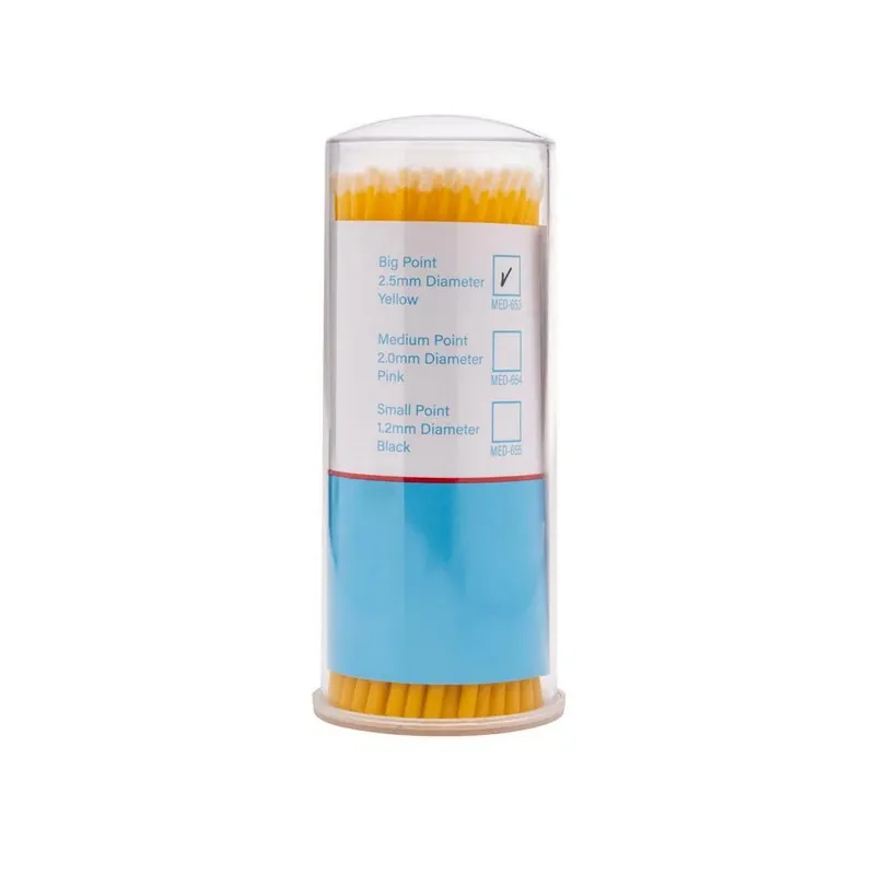 Set 100 Microaplicatoare de unica folosinta Yellow 2.5mm