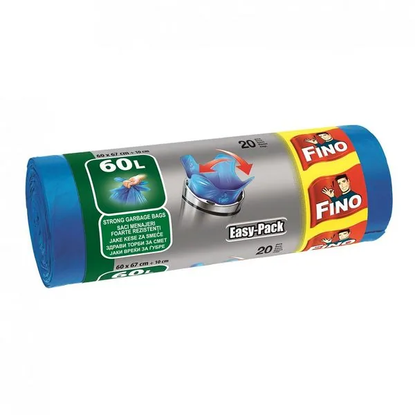 FINO SACI MENAJ REZISTENTI ALBASTRI 60L
