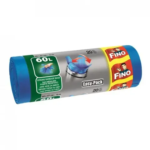 FINO SACI MENAJ REZISTENTI ALBASTRI 60L