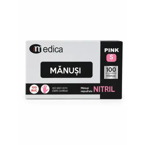 Manusi Medica nitril Roz S