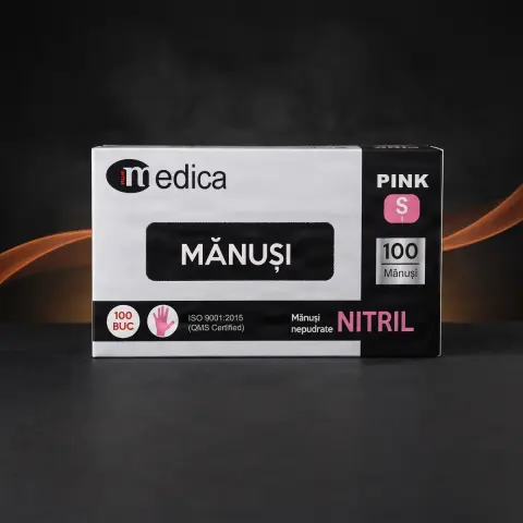 Manusi Medica nitril Roz S