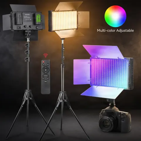 LAMPA LED800 RGB MULTICOLOR + STATIV