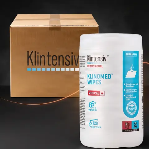 Klintensiv Klinomed wipes - servetele suprafete 85% alcool 120buc/tub - BAX 6 BUC