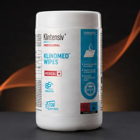 Klintensiv Klinomed wipes - servetele suprafete 85% alcool 120buc/tub