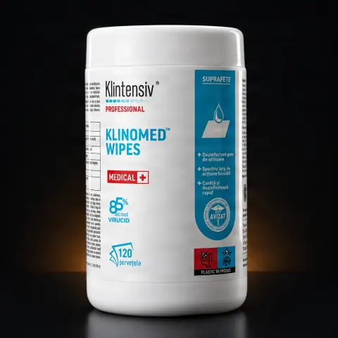 Klintensiv Klinomed wipes - servetele suprafete 85% alcool 120buc/tub