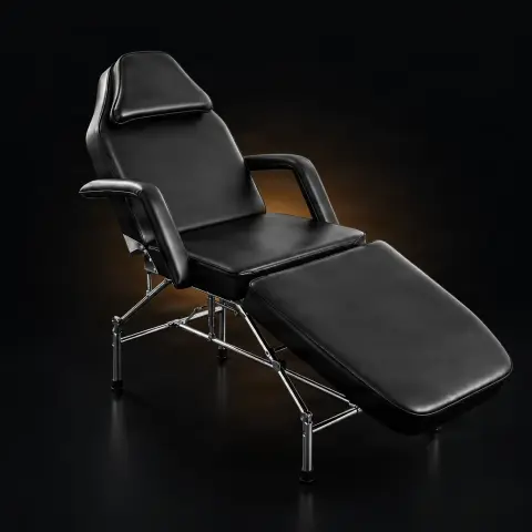 Scaun / Pat profesional pentru salon de tatuat Negru