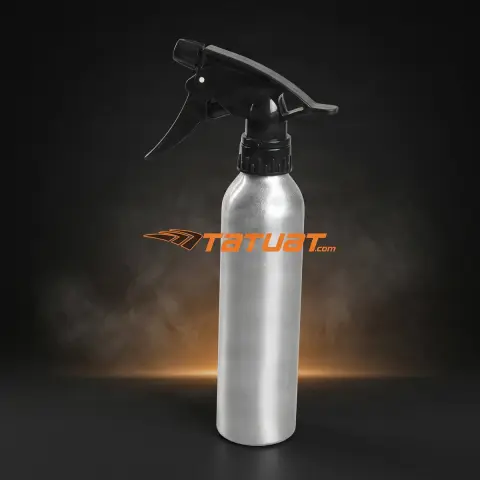 Recipient pulverizator argintiu