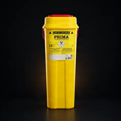 Recipient plastic 12 litri pentru deseuri intepatoare / taioase