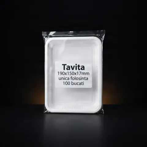 Tavita 190x150x17mm unica folosinta 100 bucati
