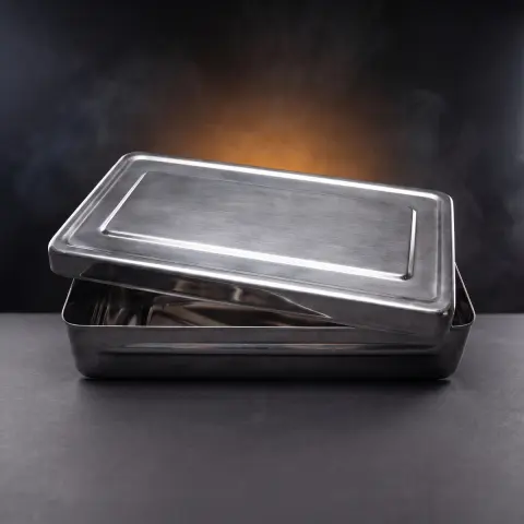 Cutie inox pentru sterilizare 17x7x3 cm