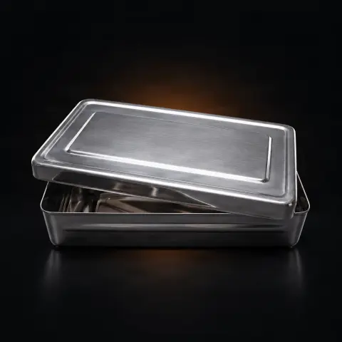 Cutie inox pentru sterilizare 17x7x3 cm