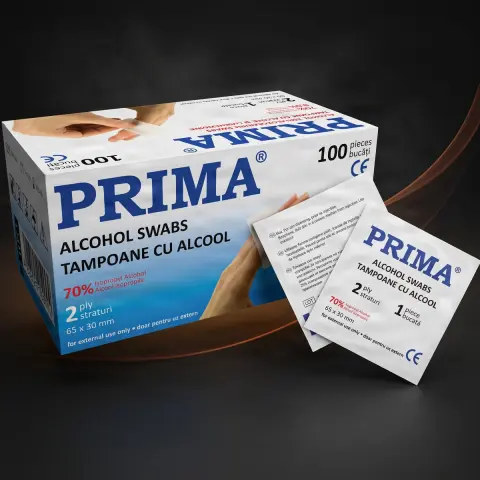 Servetele impregnate cu alcoolizopropilic 70% 100 bucati