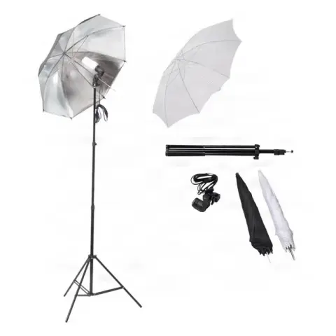 Set proiector cu umbrela neagra si umbrela alba