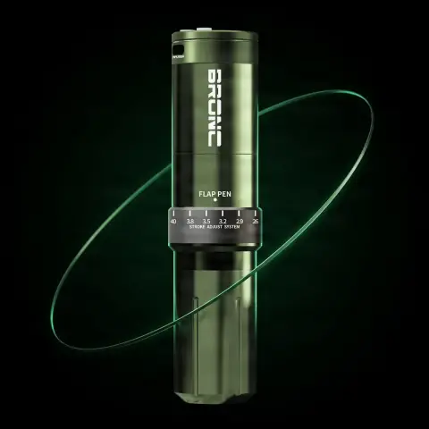 Masina de tatuat Hummingbird Pen Wireless V12 Ajustabil Verde Army
