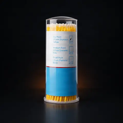 Set 100 Microaplicatoare de unica folosinta Yellow 2.5mm