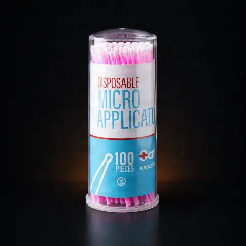 Set 100 Microaplicatoare de unica folosinta Pink 2.0mm