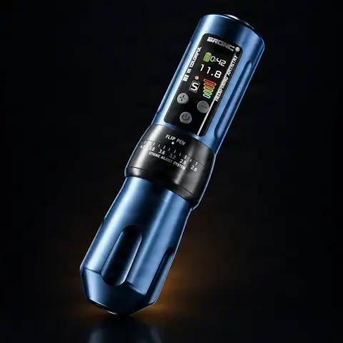 Masina de tatuat Hummingbird Pen Wireless Bronc X2 Albastru