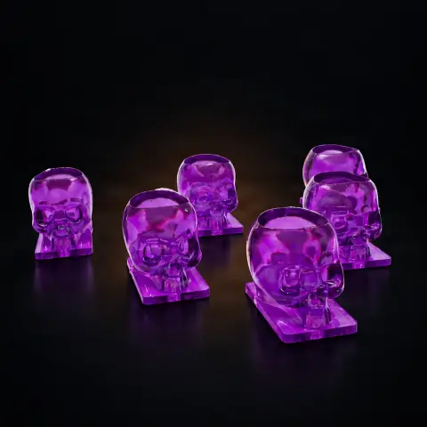 Set 50 Capacele Schelet Plastic 12mm Mov