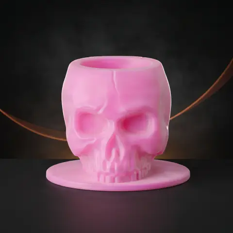 Set 50 capacele Schelet Silicon 12mm Pink