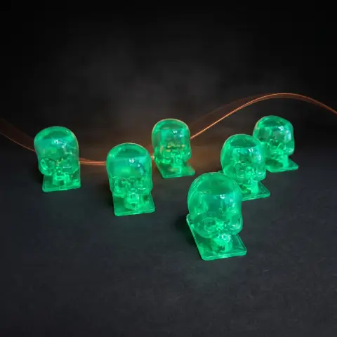 Set 50 Capacele Schelet Plastic 12mm Verde