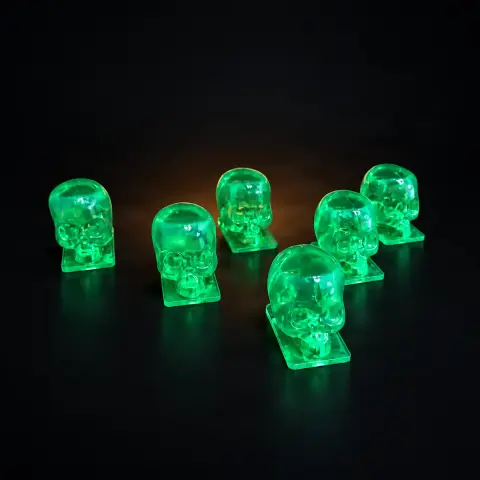 Set 50 Capacele Schelet Plastic 12mm Verde