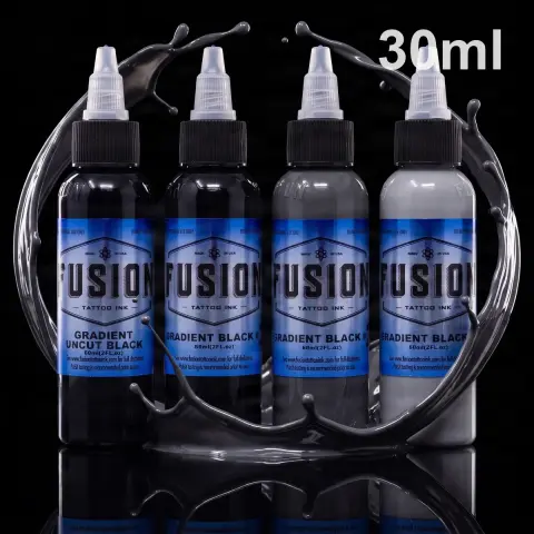 SET 4 TUSURI DESEN FUSION GRADIENT BLACK 30ML