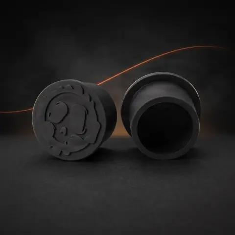 Set 125 capacele Killer Ink silicon negre 25mm