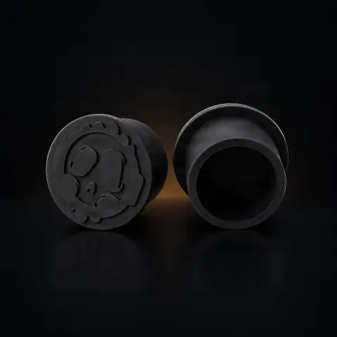 Set 125 capacele Killer Ink silicon negre 25mm