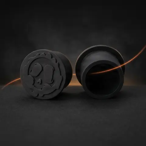Set 50 capacele Killer Ink silicon negre 12mm