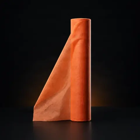 Rola cearceaf polipoprilena portocalie material netesut 58cm*70m