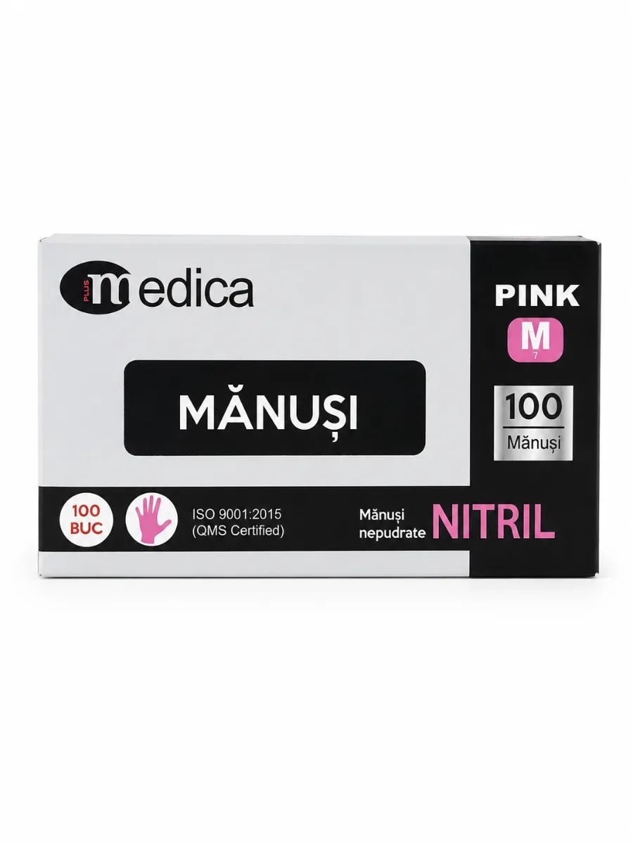 Manusi Medica nitril Roz M