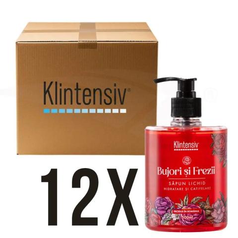 Klintensiv Sapun lichid - Bujori si Frezii 500ml - BAX 12 BUC
