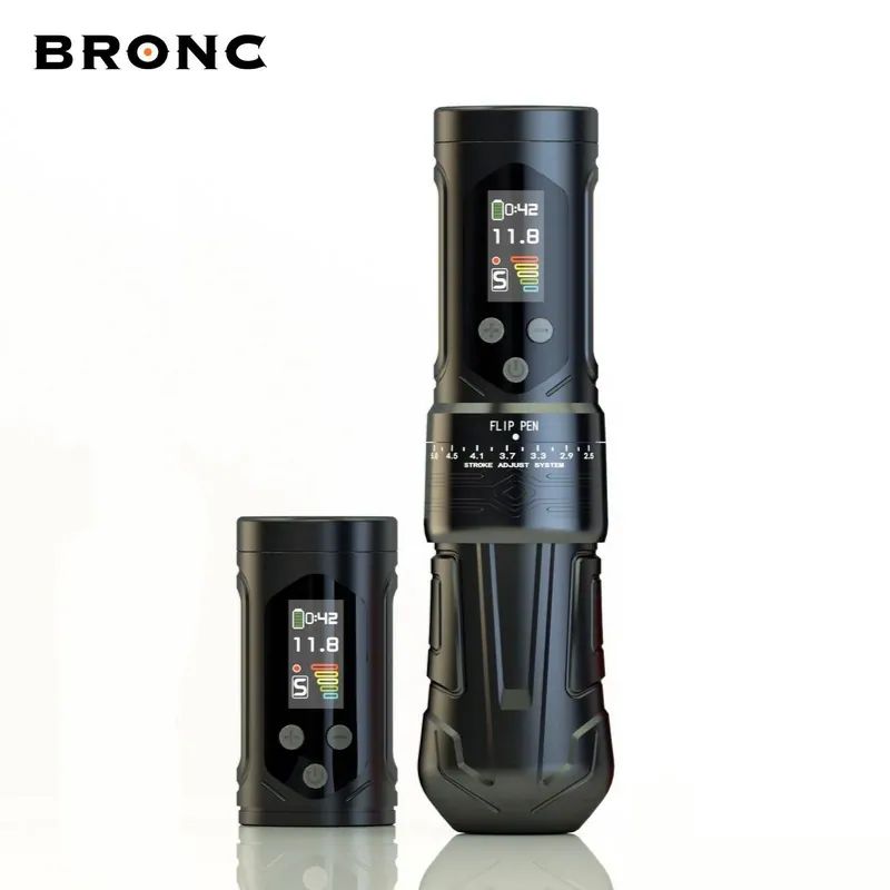 Masina de tatuat Hummingbird Pen Wireless Bronc X2 NEO Negru